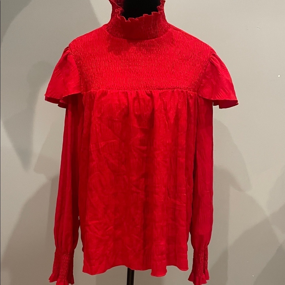 Bright holiday  Red Women's Top